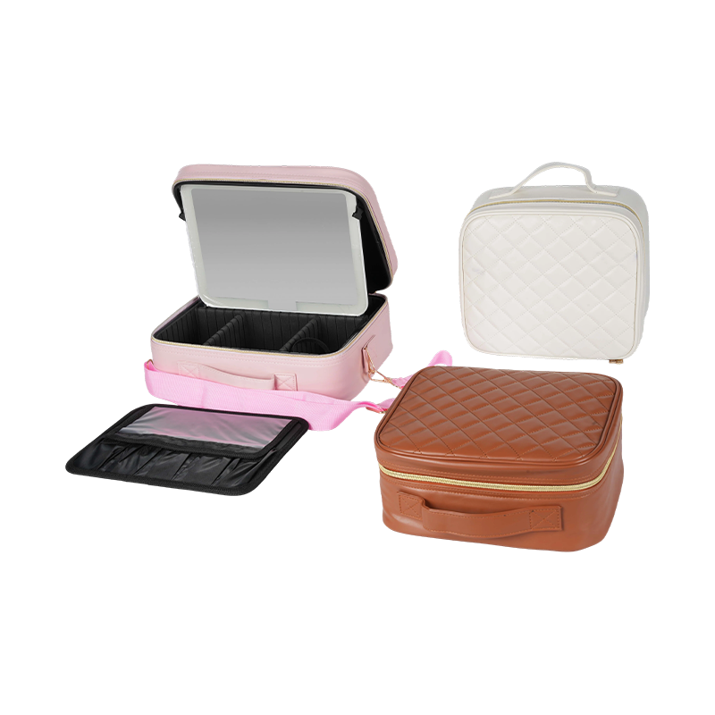 Makeup Organizer Bag with Built-in LED Lights